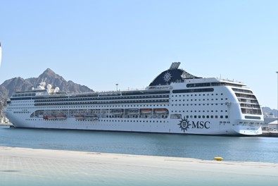 ميناء السلطان قابوس يستقبل سفينة الرحلات البحرية MSC Cruises