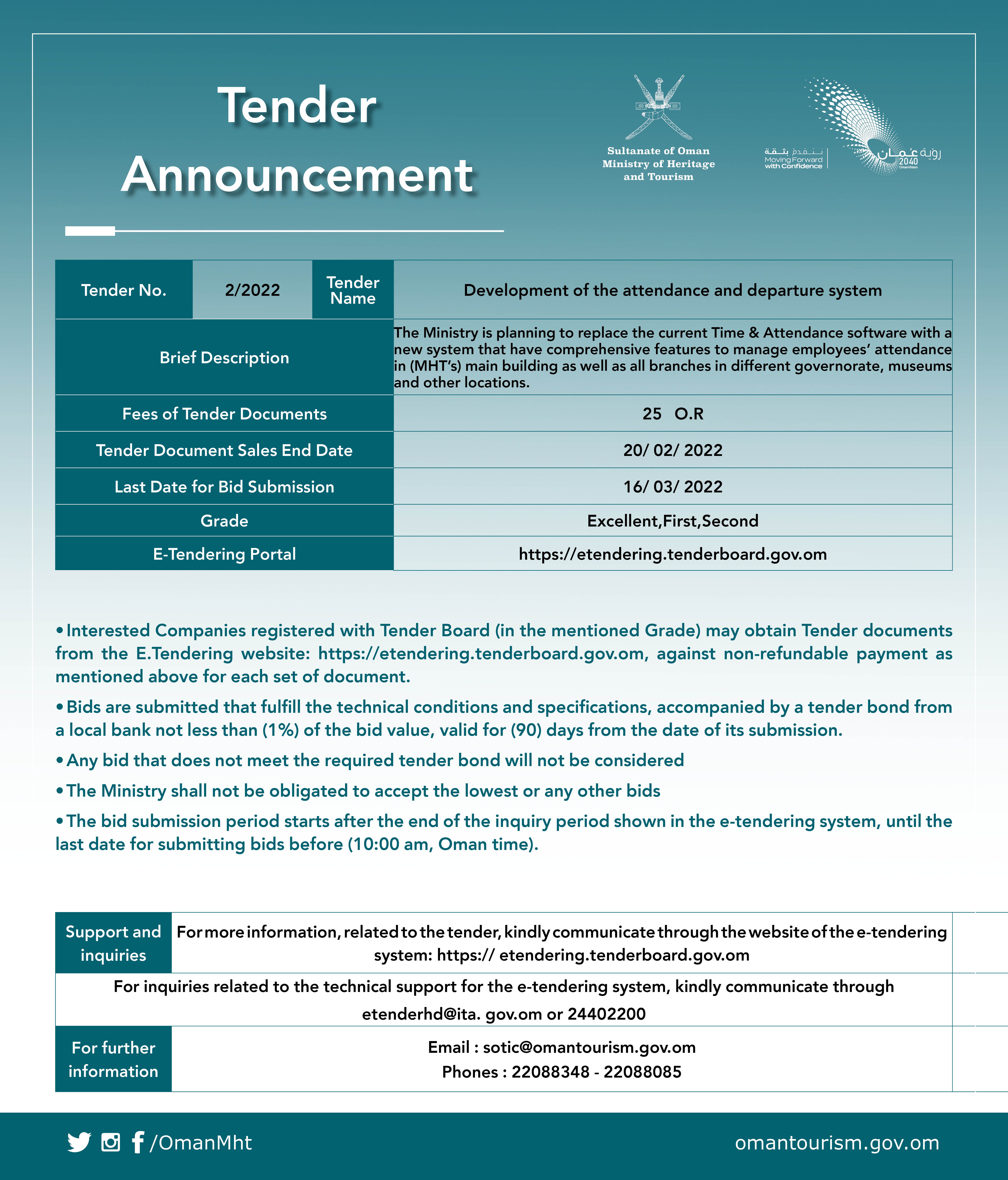 Tender (2/2022) — 1
